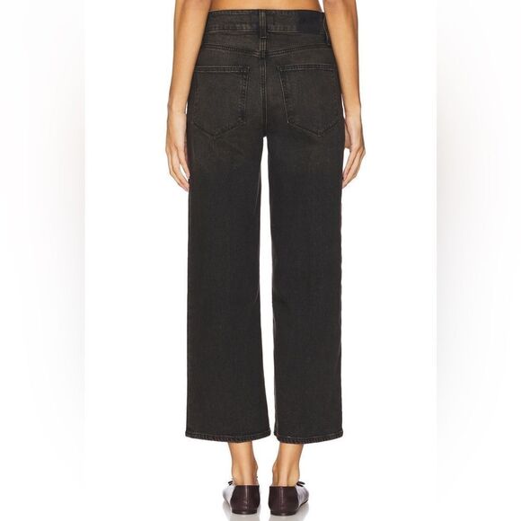 NWT PAIGE SASHA ANKLE Wide Leg Jeans in Black Rust - Picture 7 of 13